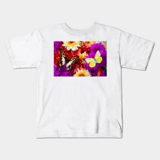 Two Resting Butterflies On Poms Kids T-Shirt